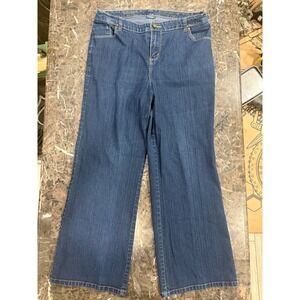 Avenue Denim Lite Bootcut Jeans Womens 16P Dark Wash Stretch Petite 16 Petite